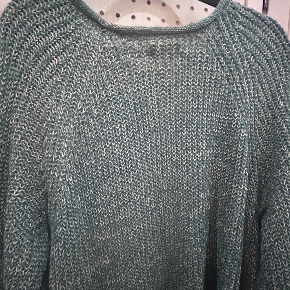 SONOMA Goods For Life Teal Marled Knit Sweater Plus Size 2X - Picture 7 of 8